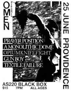 Prayer Position + A Monolithic Dome + opiumknifefight + Gun Boy + Textile Failure